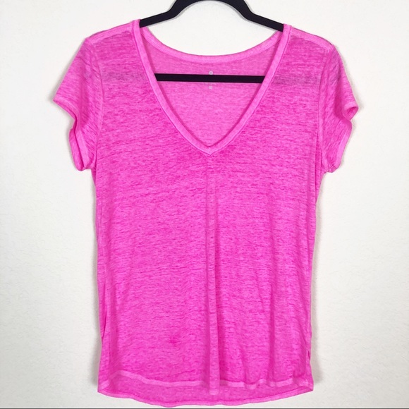 Athleta Tops - Athleta | pink burnout tee